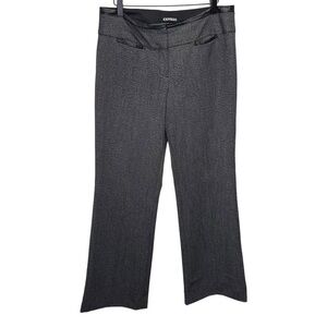 Express Grey Black Flare Leg Trouser Pants Size 8